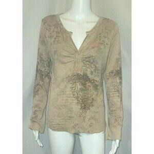One World Long Sleeve Embellished Tee - Size L